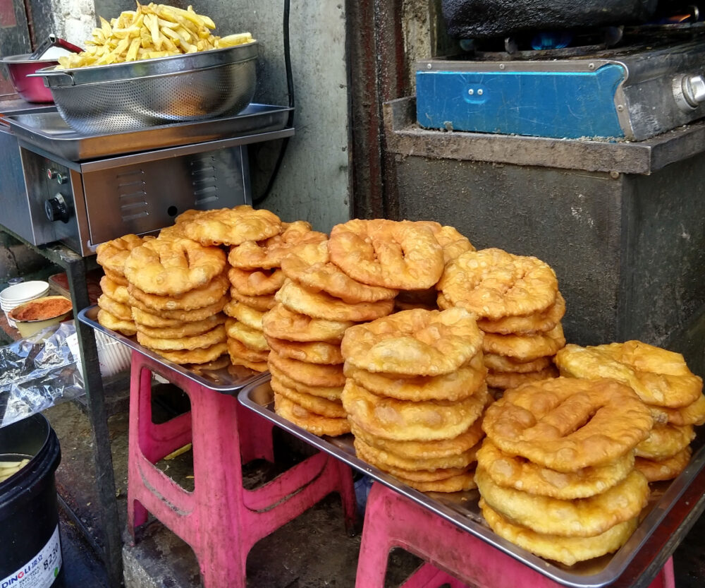 Lhasa Tibet street food stall