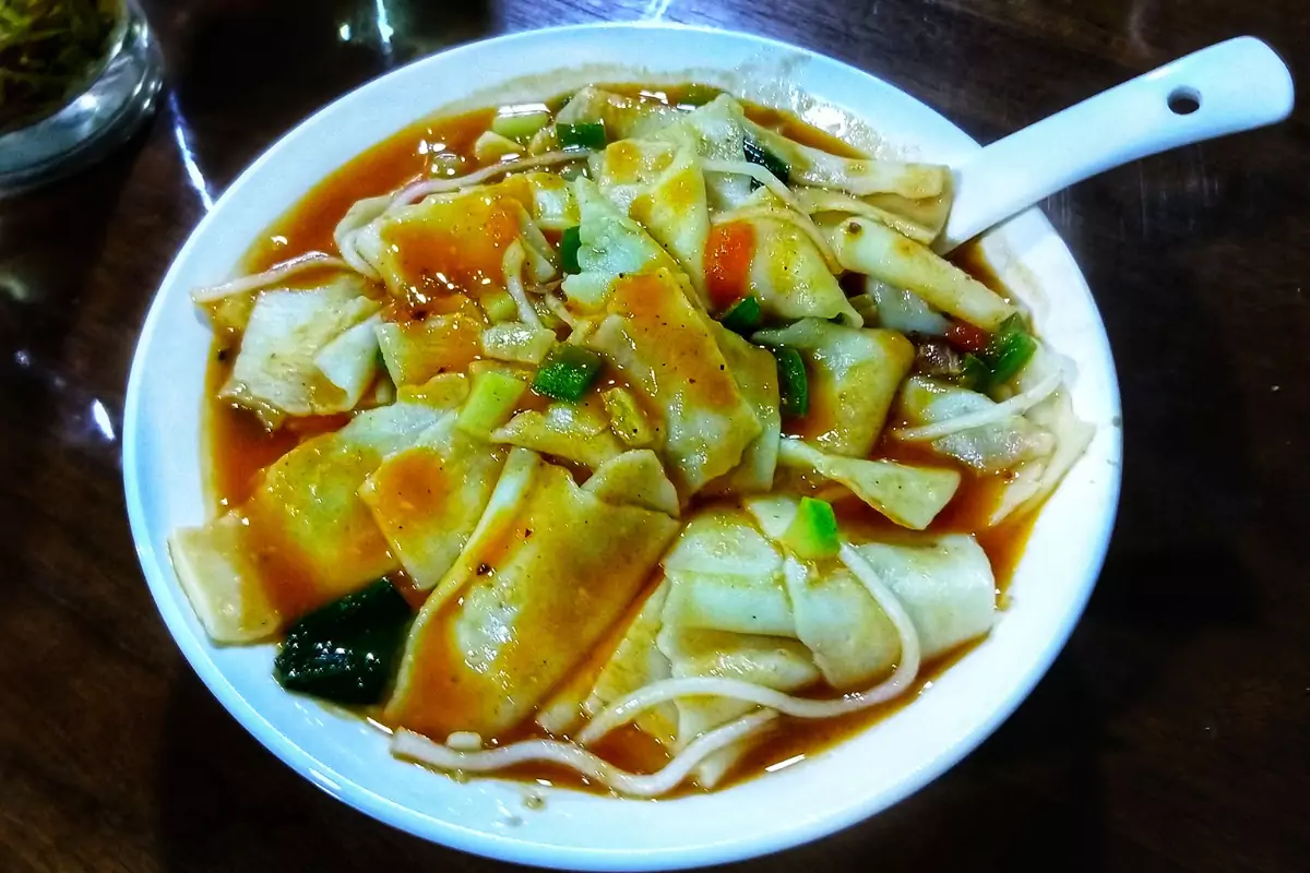 Tibetan food noodle dish