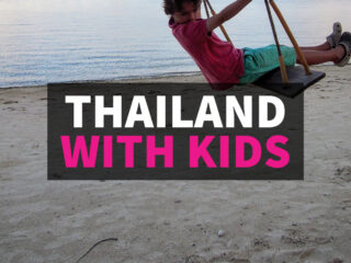 Thailand with kids child beach Thailand swing