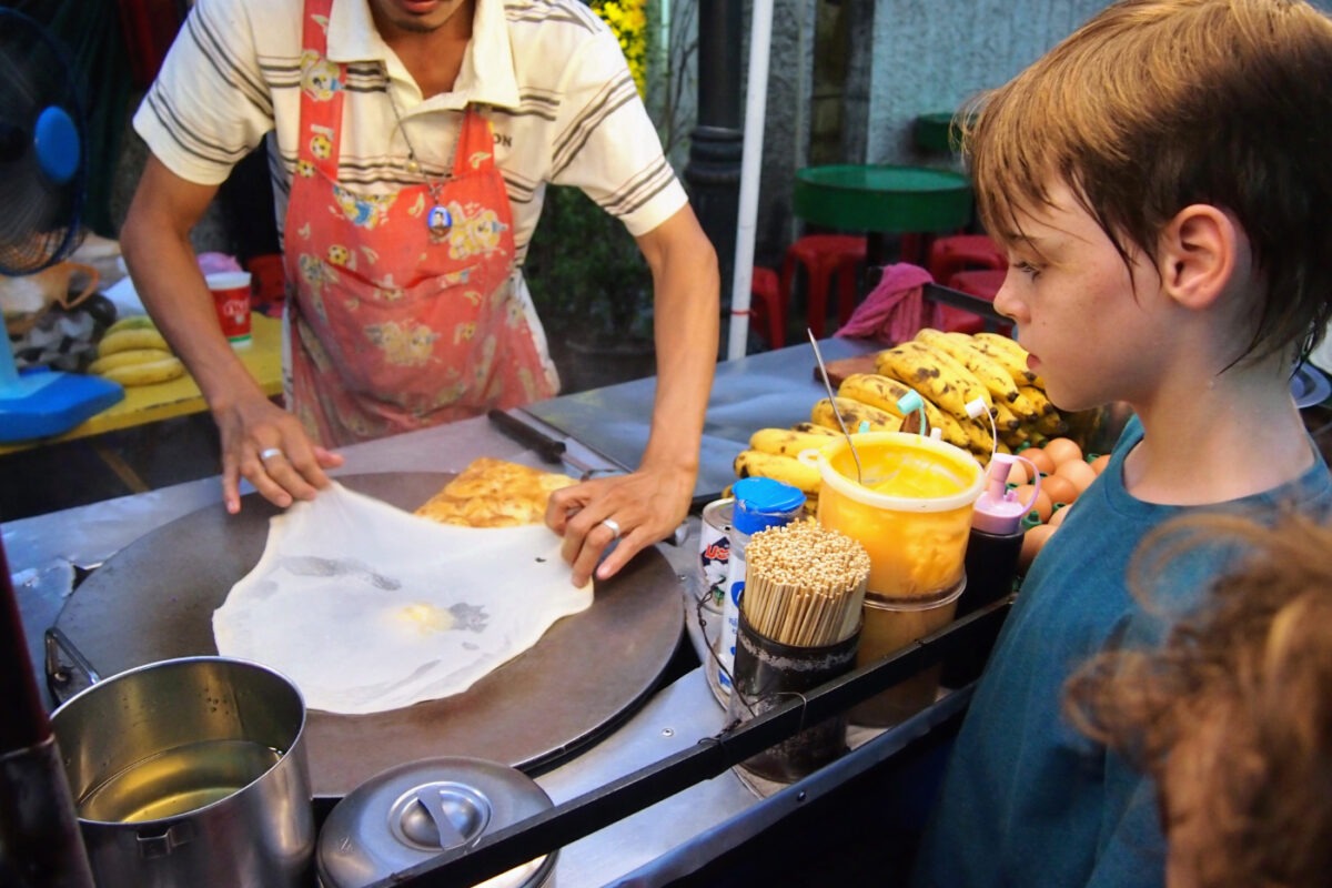 Street food in Thailand for kids