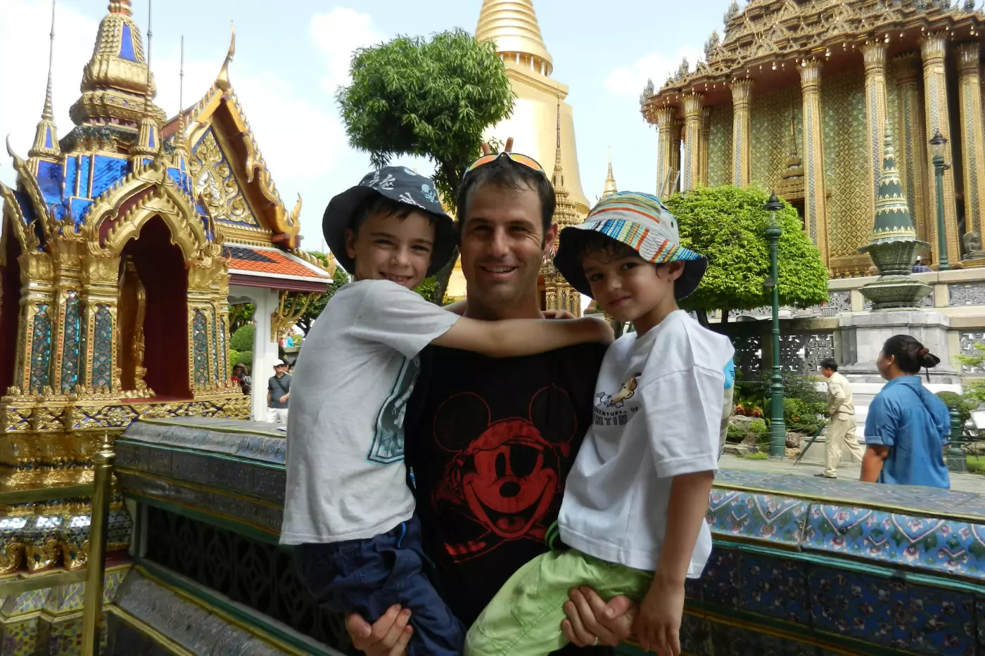 Thailand kids visiting Bangkok