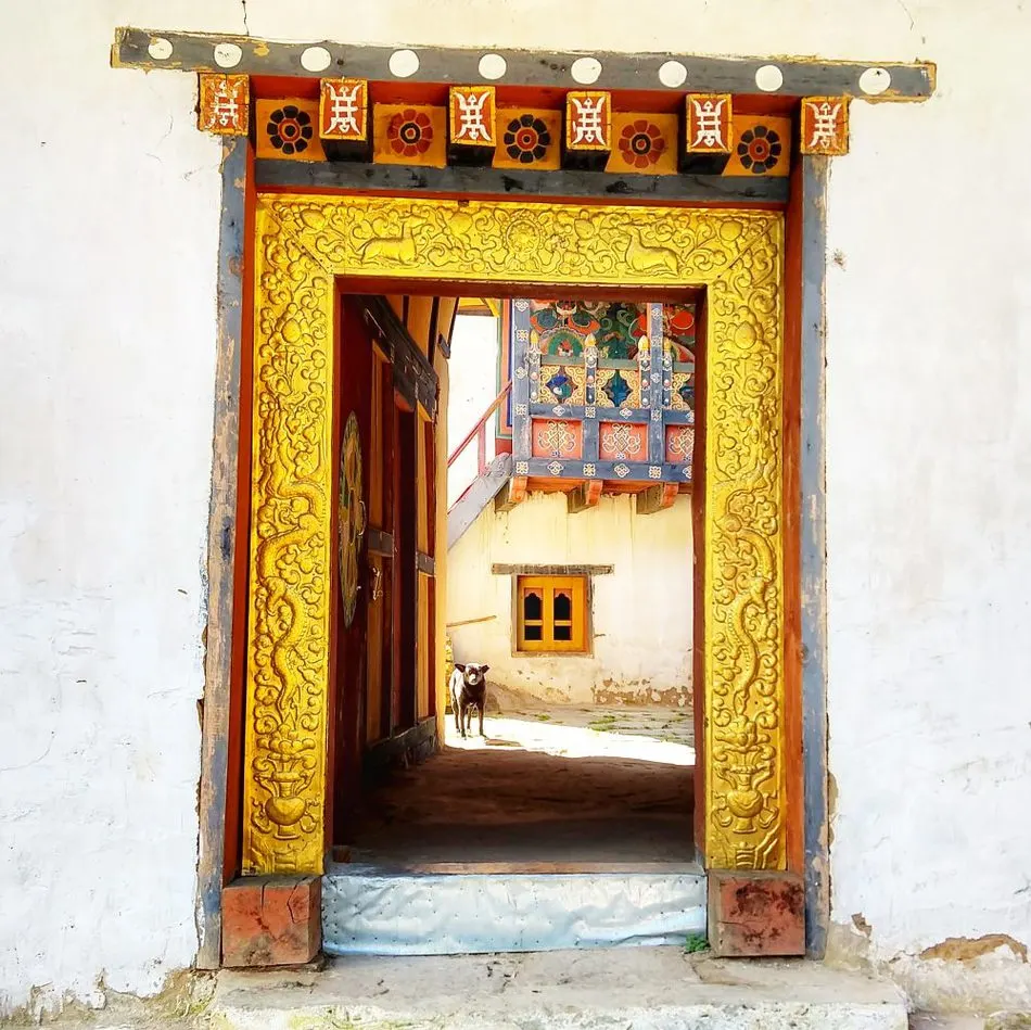 Is it worth visiting Bhutan - monastery door at one of the three temples above the Tiger's Nest, Paro