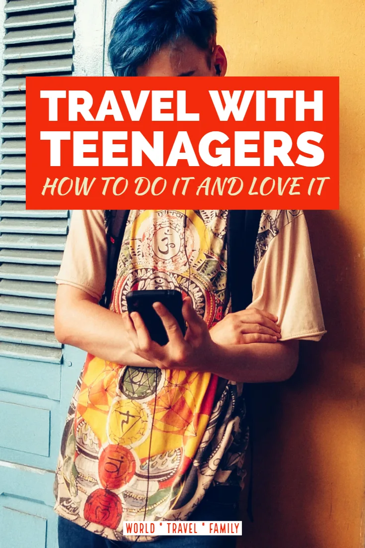 How to Travel With Teenagers teen with phone