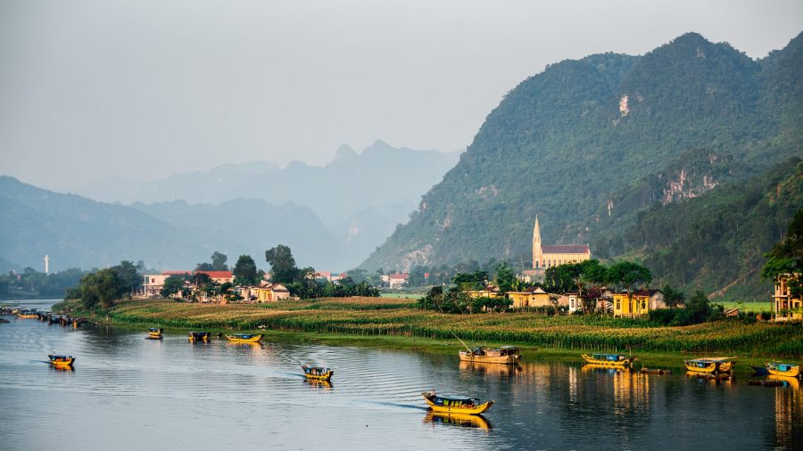 Staying on the river Phong Nha Ke Bang National Park Vietnam