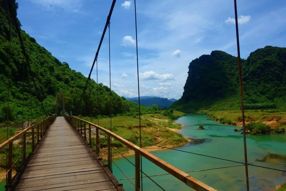 Bridge Phong Nha Park and caves Vietnam