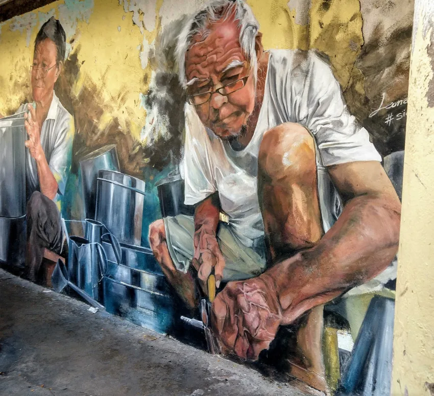 Tin Smiths Street art in Kuching - Things to do in Kuching