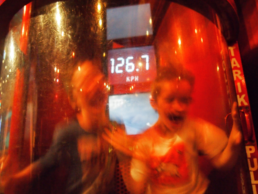 Kids enjoying cyclone simulator Petrosains Discovery Science Museum With Kids Kuala Lumpur