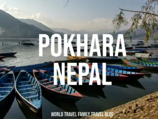 the lake and boats Pokhara Nepal