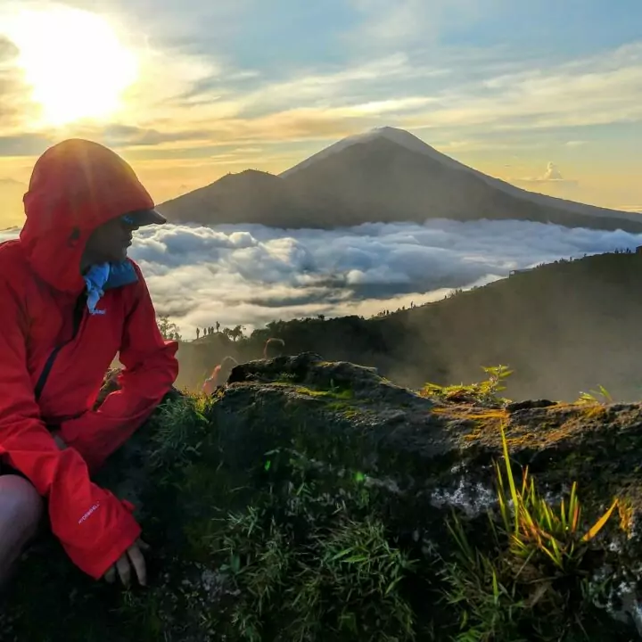 Dawn volcano hike Bali. Bali as a travel destination