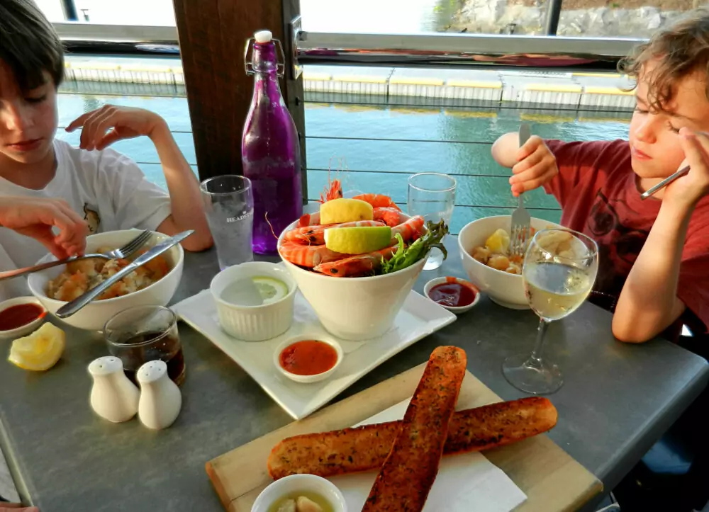 Family dining at a restaurant in Port Douglas