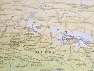 where is nepal located map