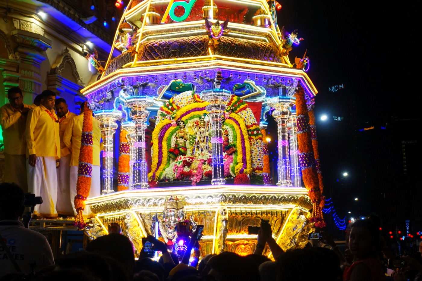 People taking part in the Thaipusam Festival in Kuala Lumpur city, Malaysia