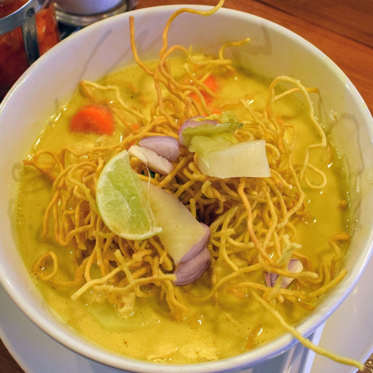 khao soi southeast asian curry noodle soup north thailand and laos