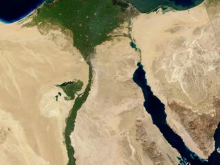 where is egypt map satellite photo