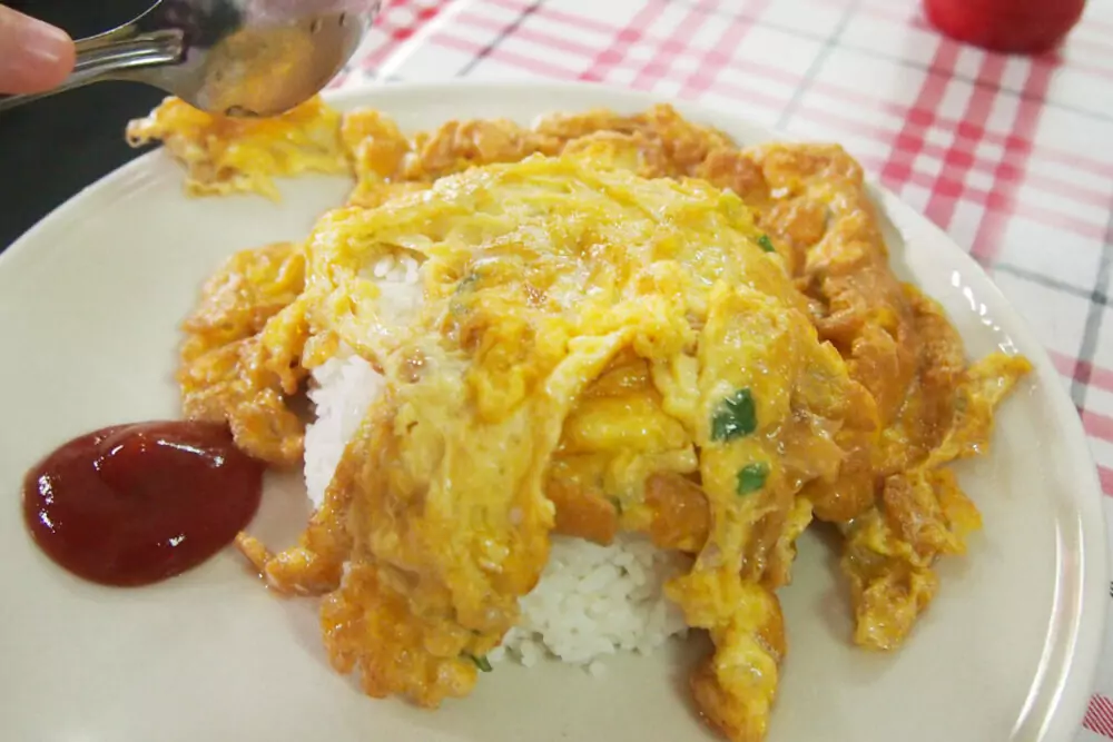 spicy Thai omelette with chillies