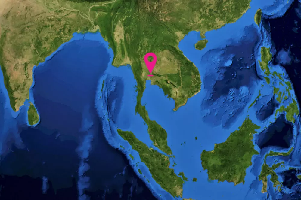 Thailand on map