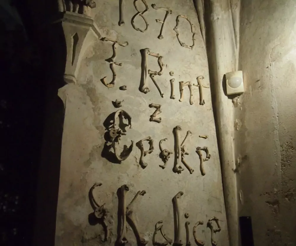 Bone Church 1870 Inscription