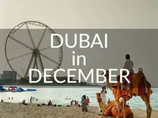Dubai in December beach