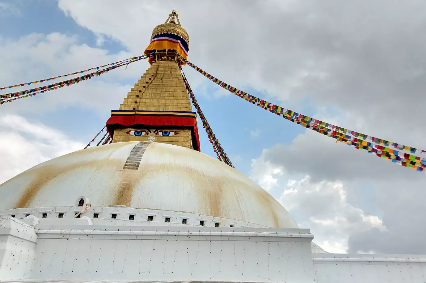 Beautiful stupa with eyes in Kathmandu