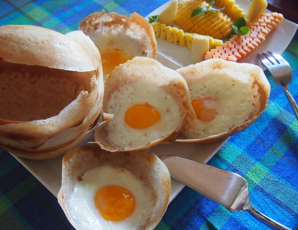 Breakfast around the world Sri Lankan egg hoppers