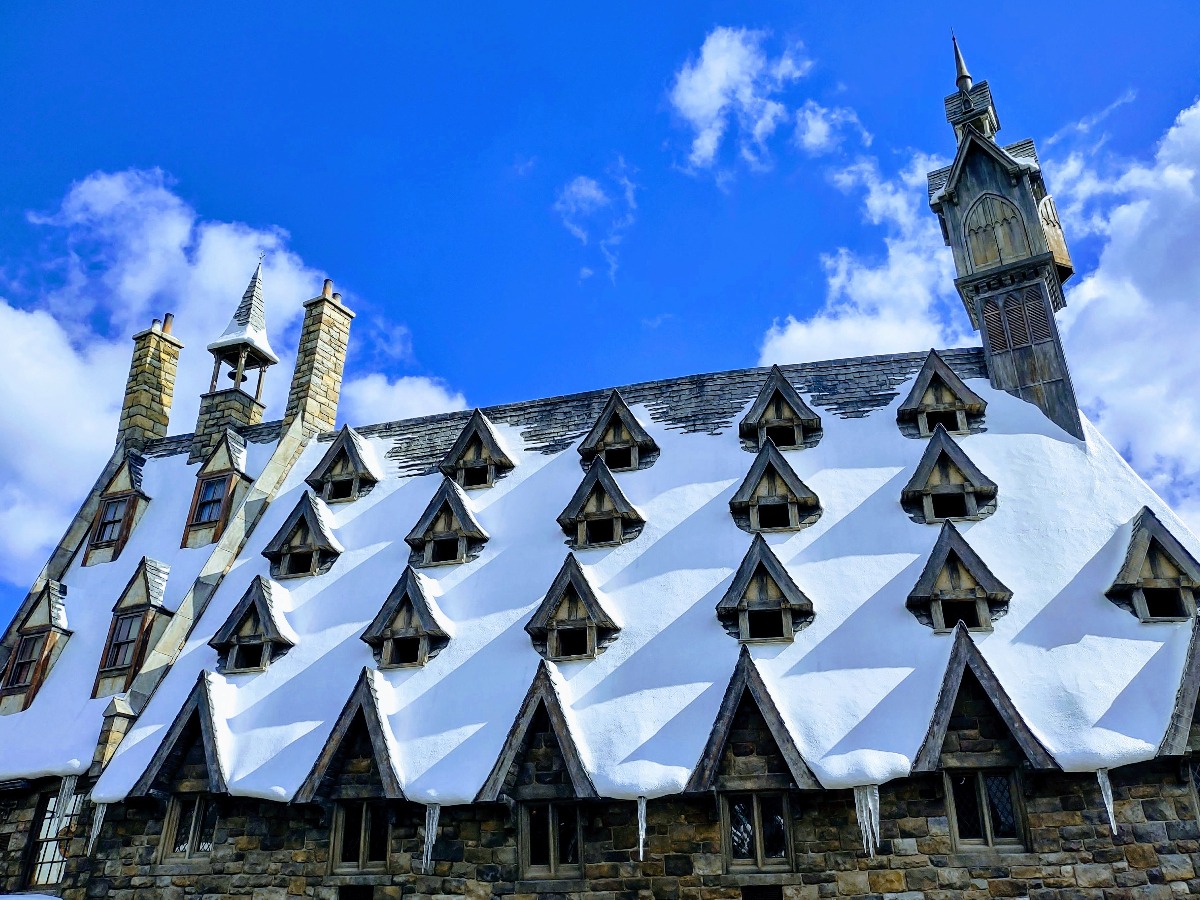 photo of Hogsmeade buildings at the Wizarding World of Harry Potter