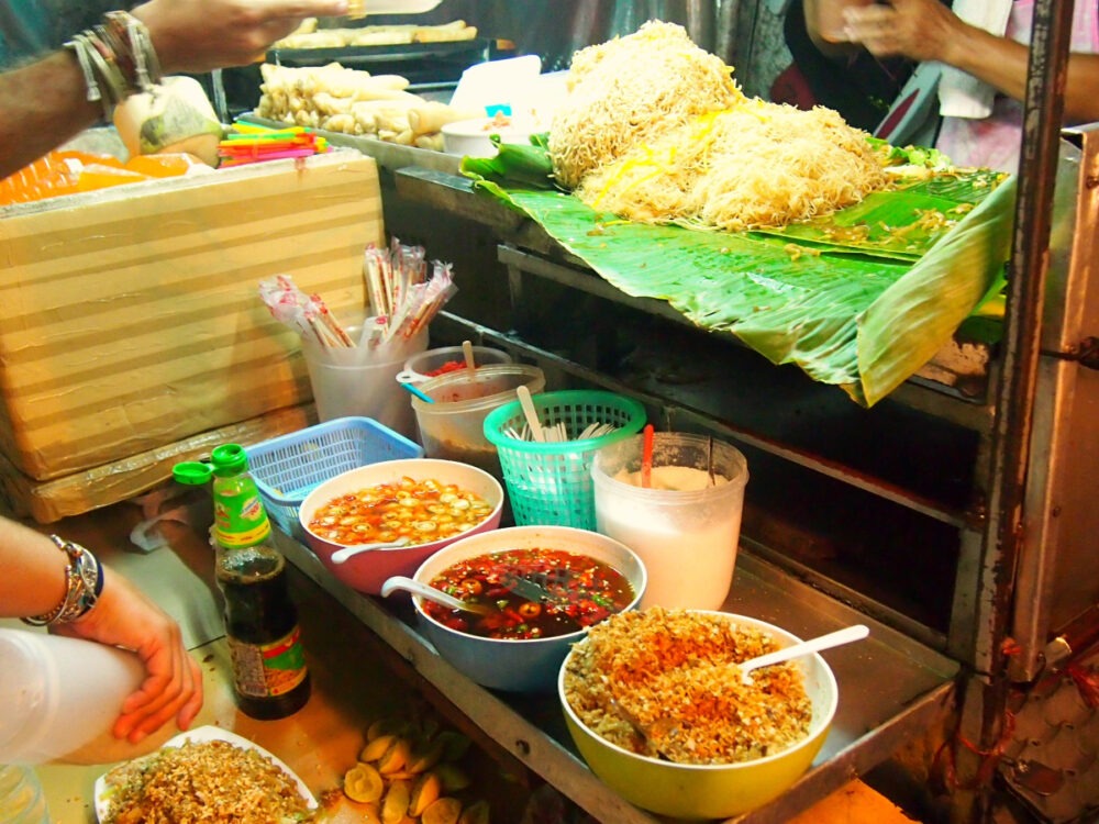 Pad Thai Thailand street food stall.