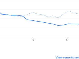 Graph of blog traffic after Google Update