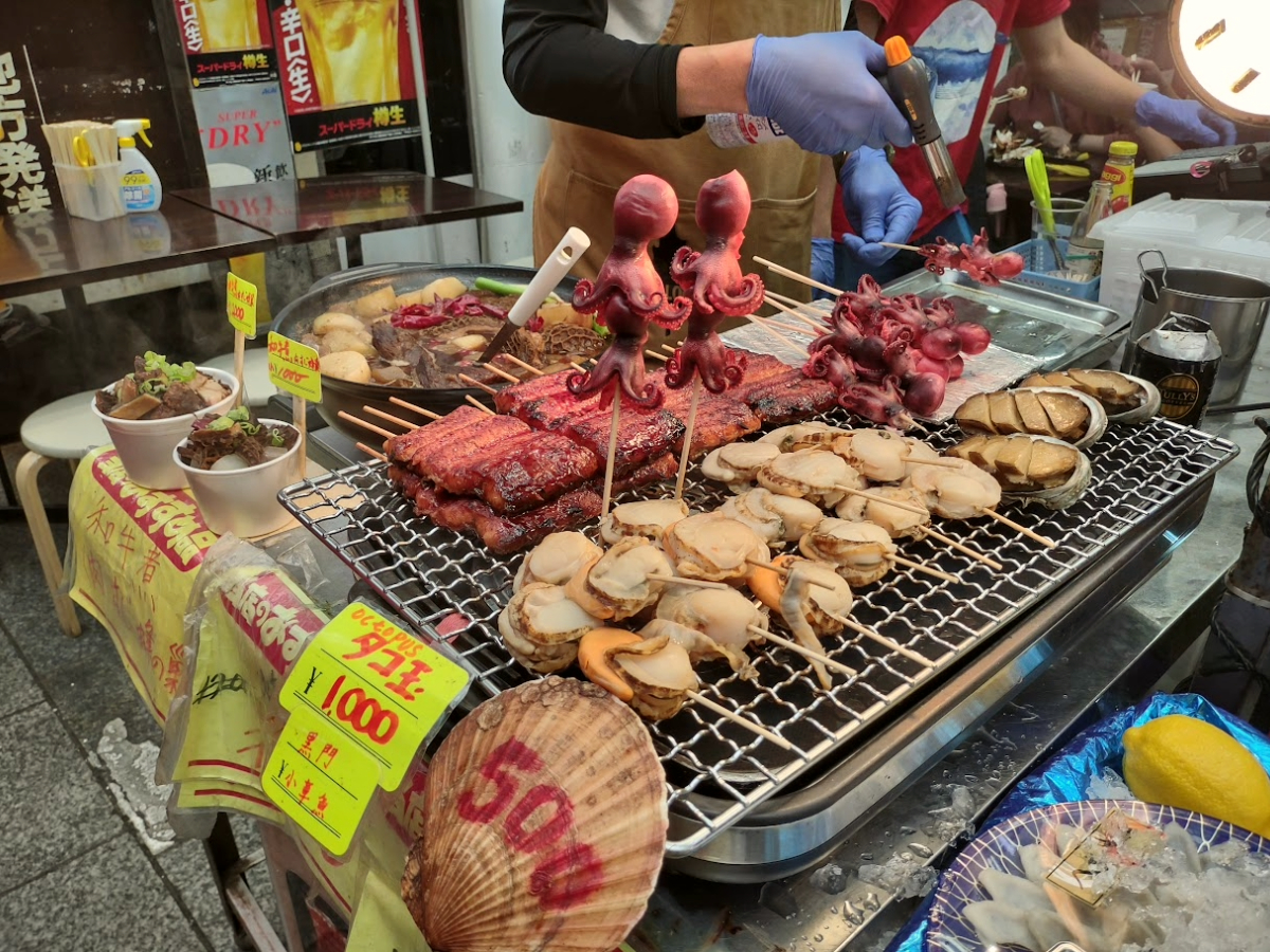 Japanese seafood stall