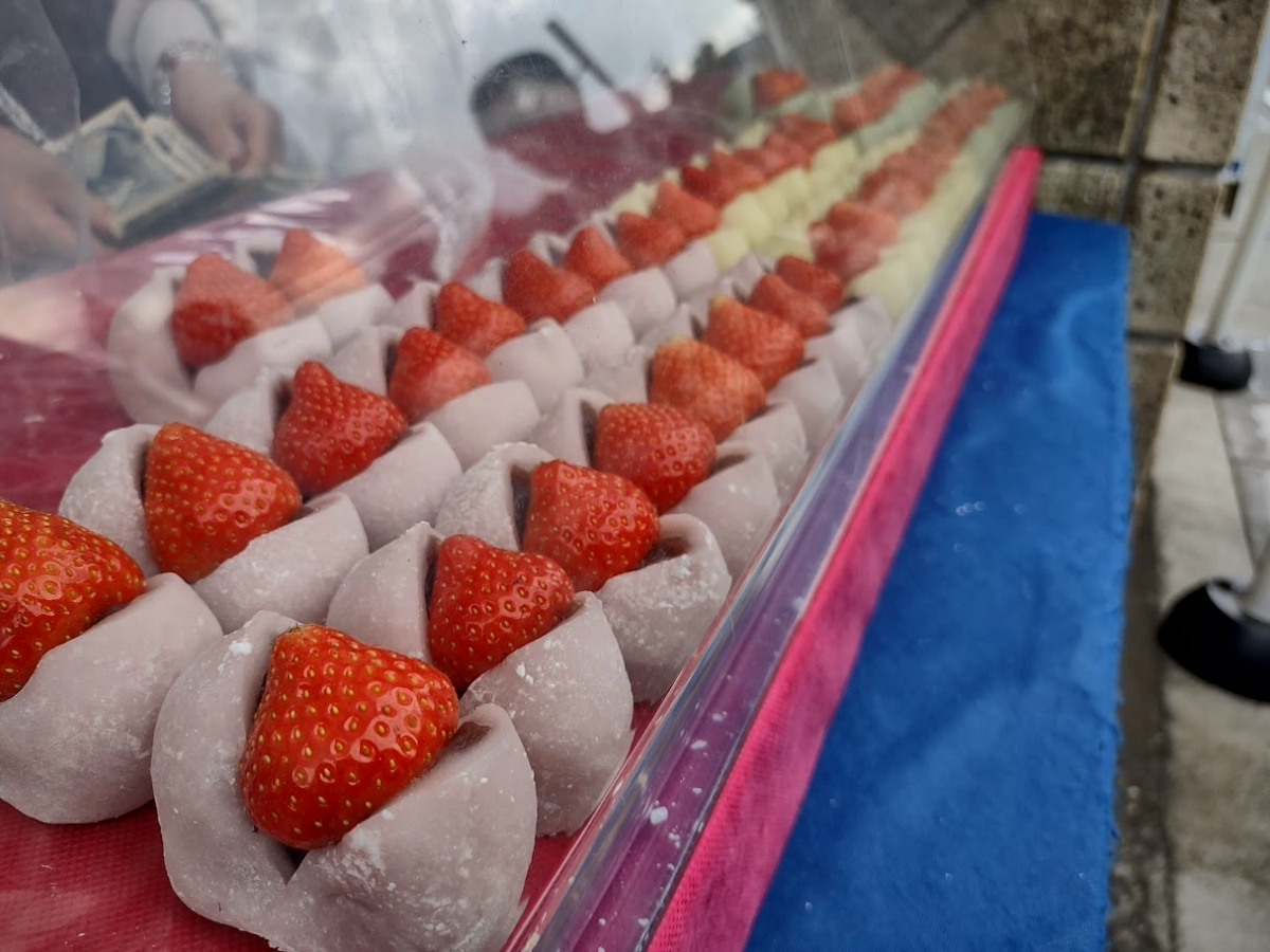 Japanese strawberry mochi