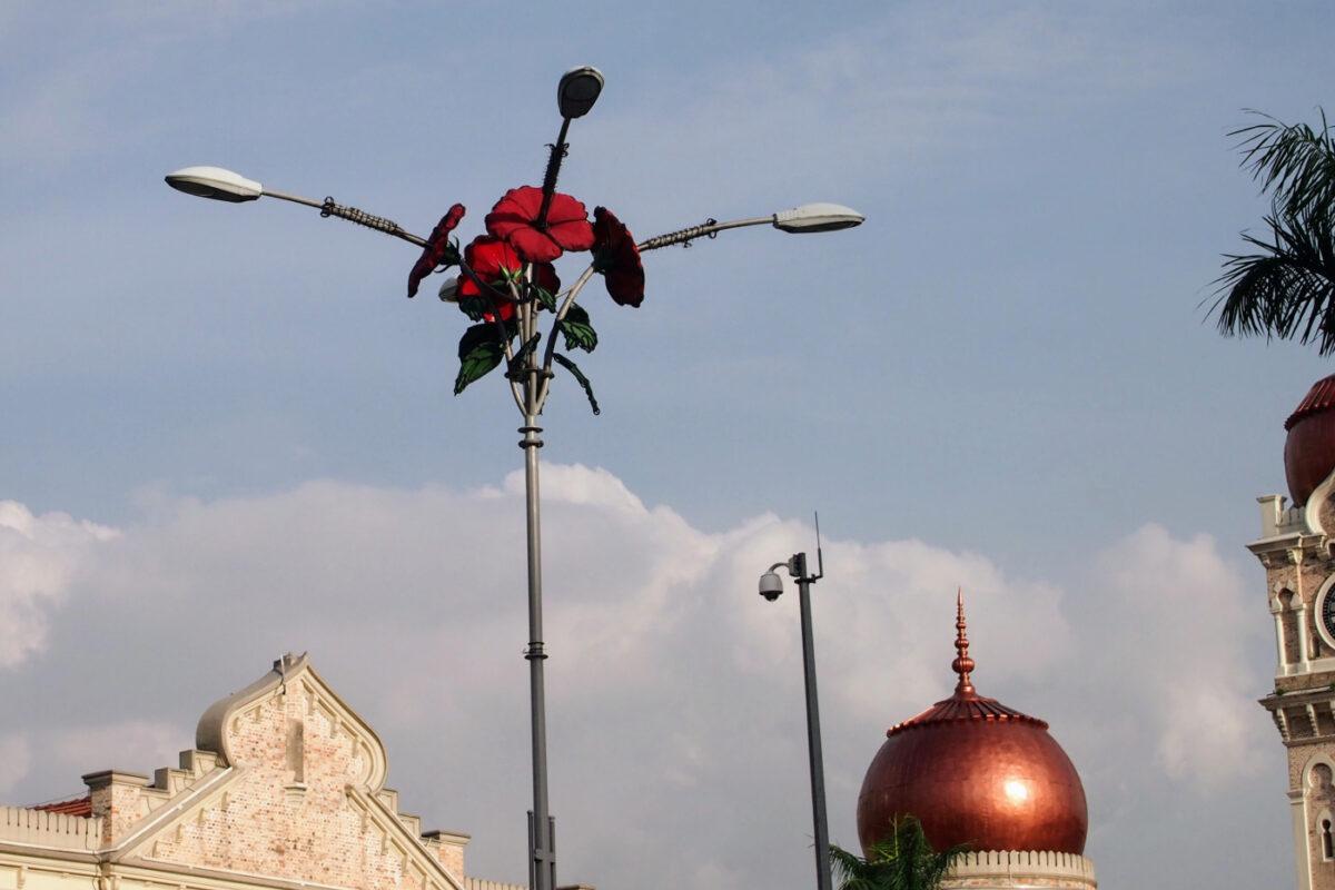 Flower street lamps