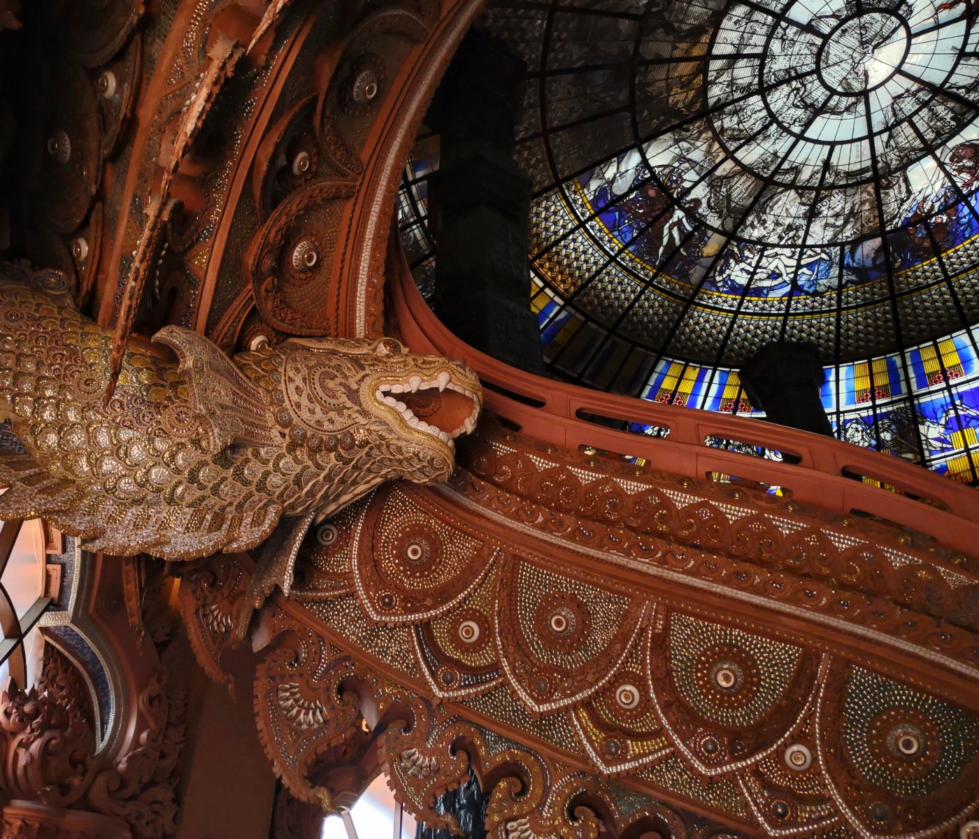 Inside the erawan museum dragons