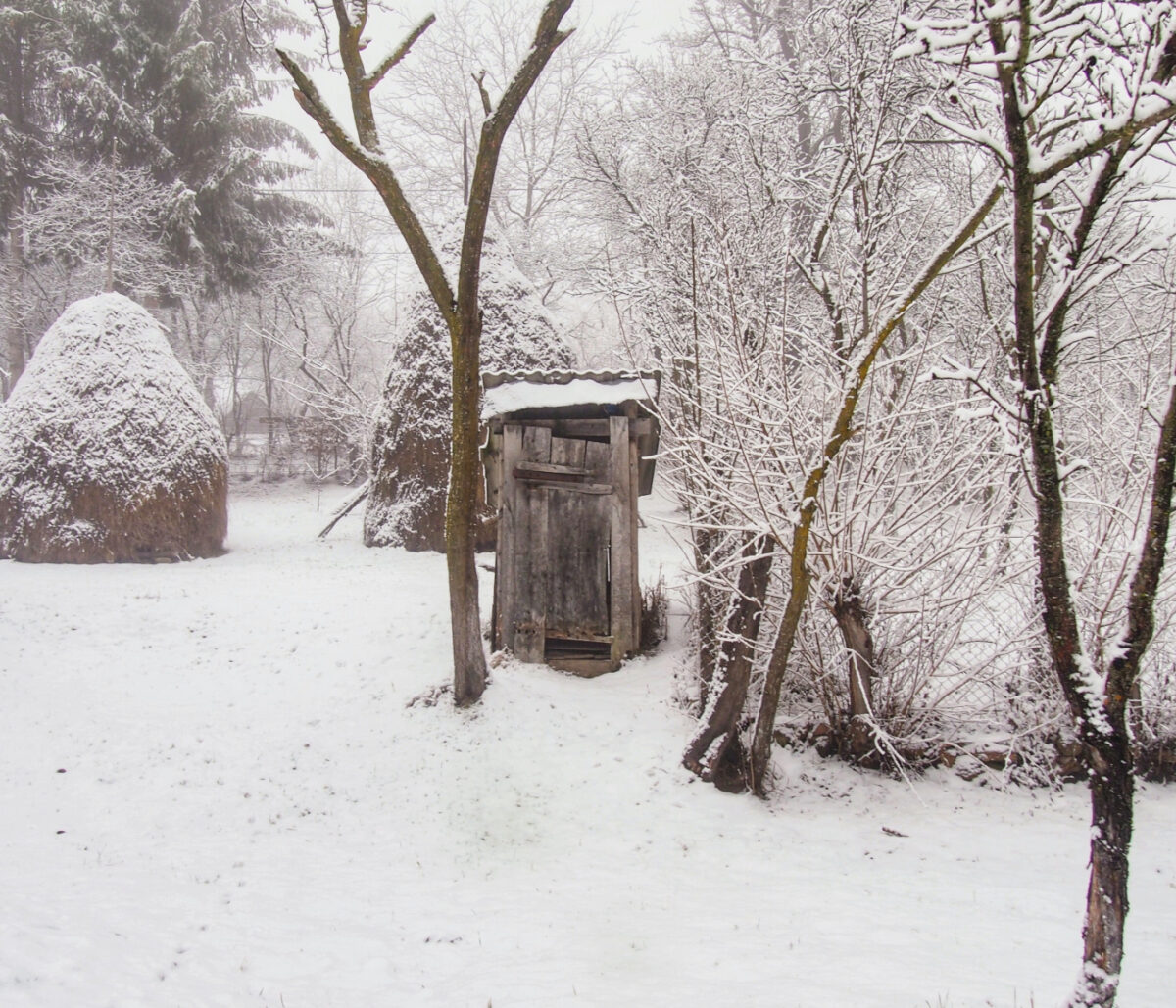 Outhouse Romania snow