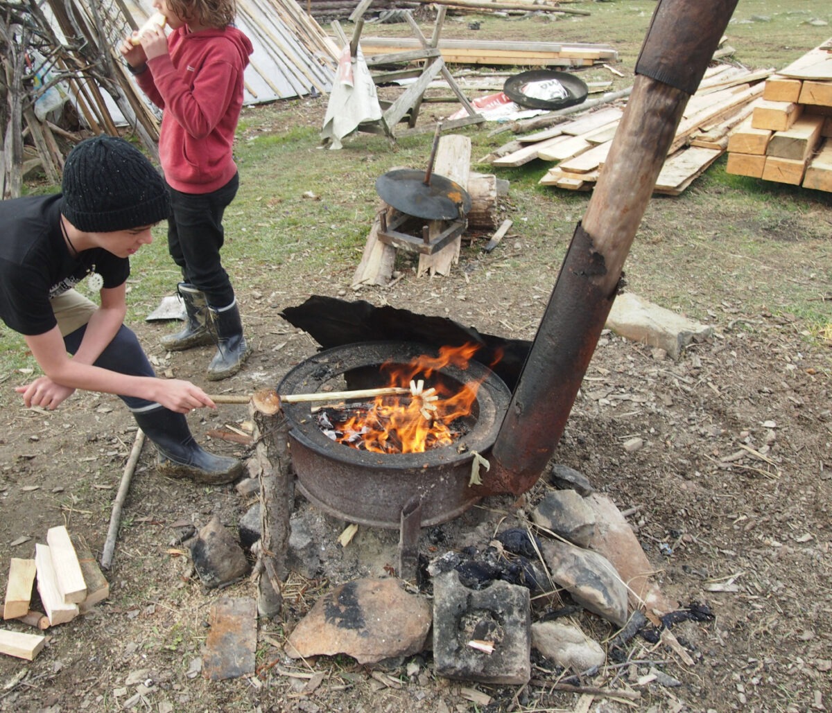 Prepping fire wood