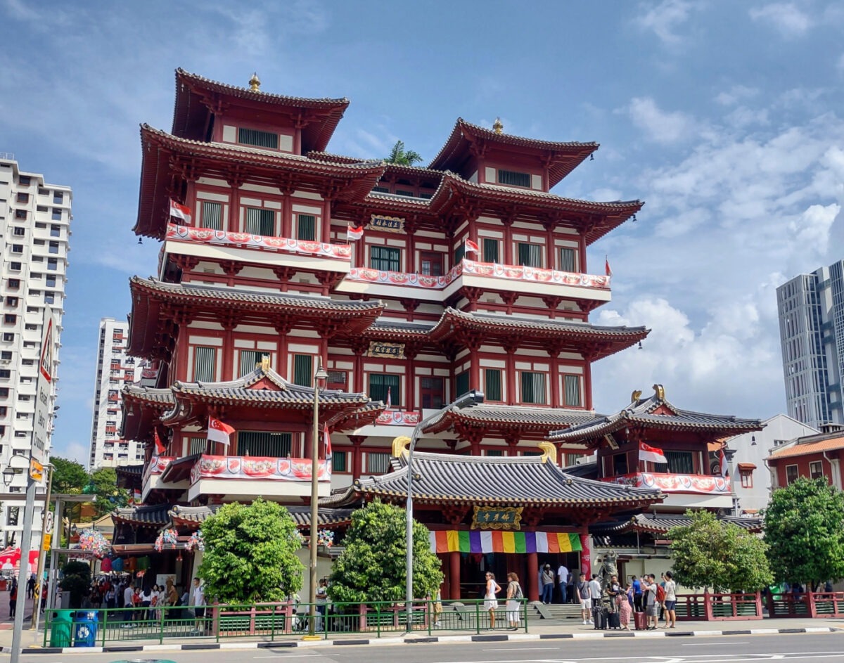 The Temple of The Tooth Buidling in Singapore Chinatown.