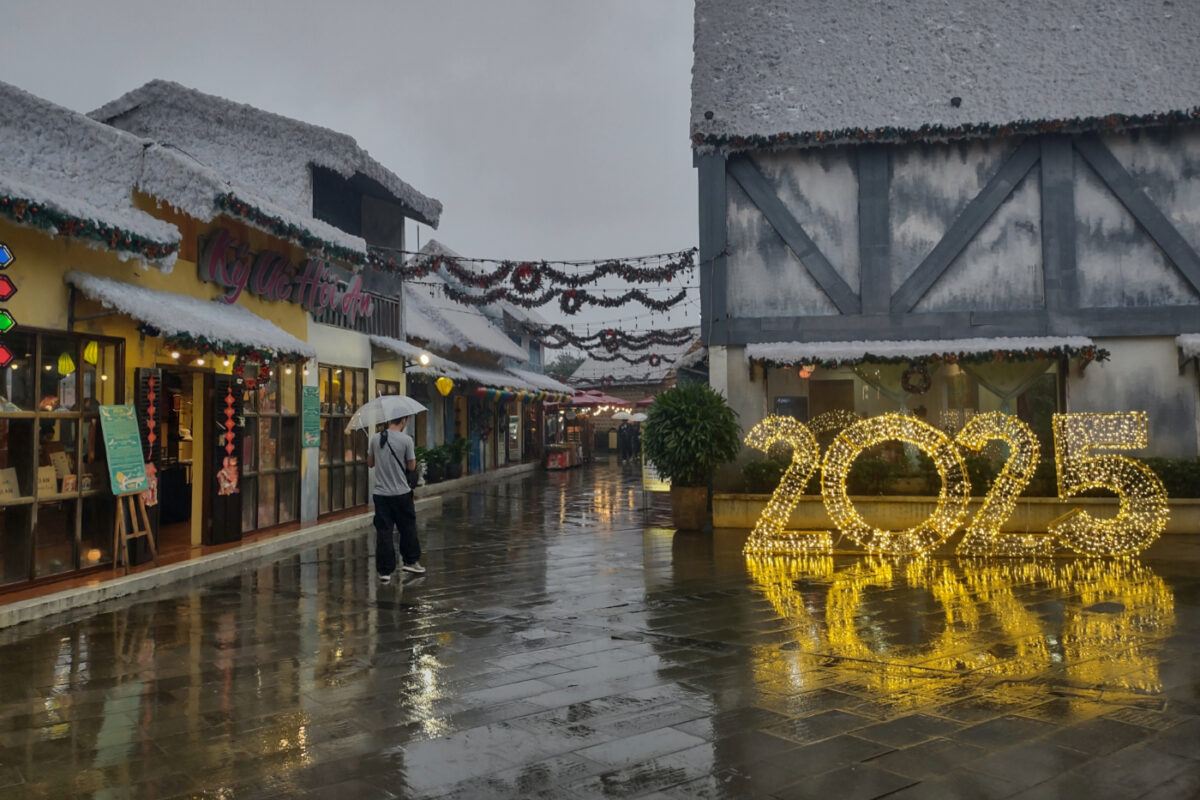 January in Hoi An Vietnam, heavy rain at Hoi An Impressions Memory Show