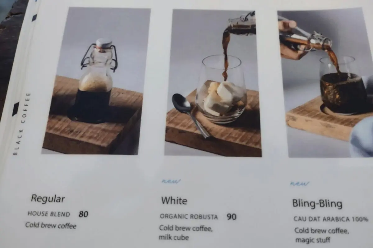 Menu espresso station hoi an