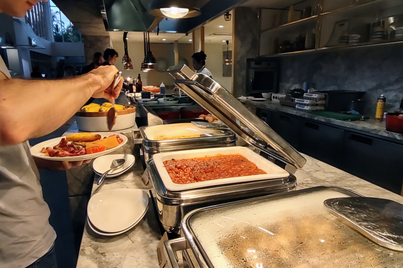 Sheraton Port Douglas breakfast hot food