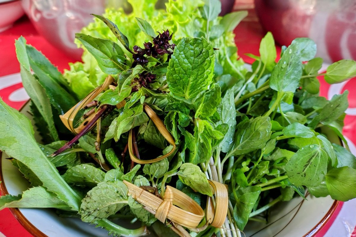 Vietnamese food - leaves and herbs