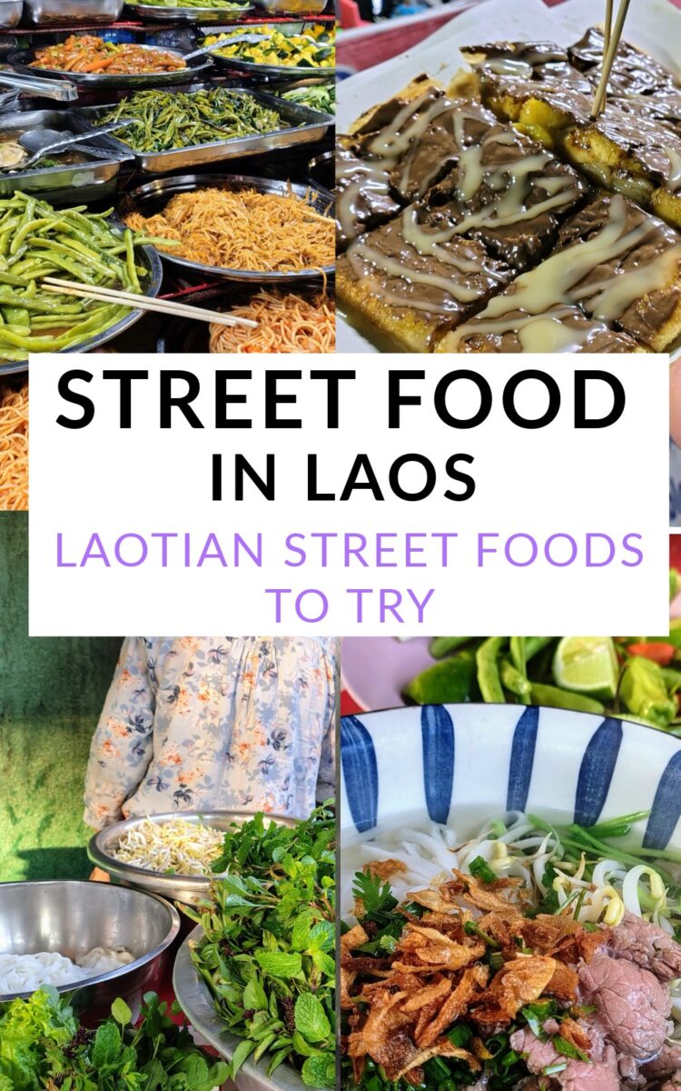 Street food in Laos - Laotian street food stall and markets